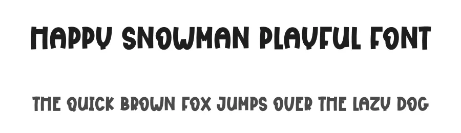 Happy Snowman Playful Font by freshtypeink — Display Font