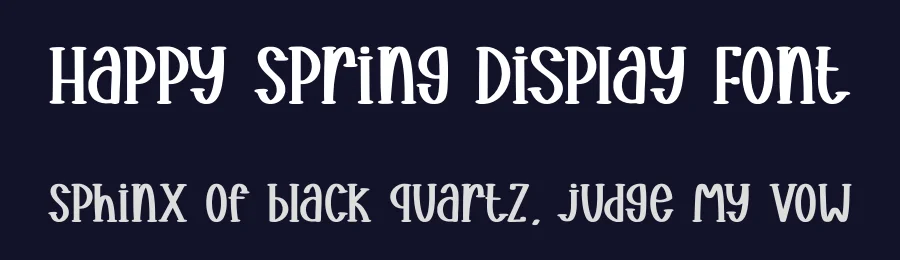 Happy Spring Display Font by Craftedtype — Decorative Font — thumbnail 2