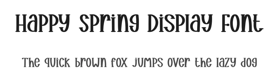 Happy Spring Display Font by Craftedtype — Decorative Font