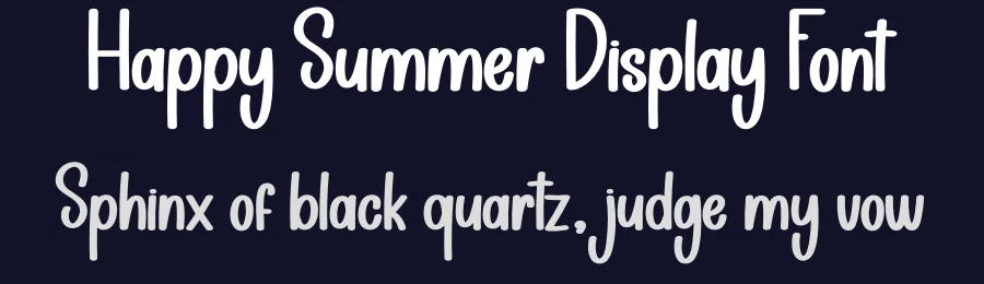 Happy Summer Display Font by creativeletter — Display Font — thumbnail 2