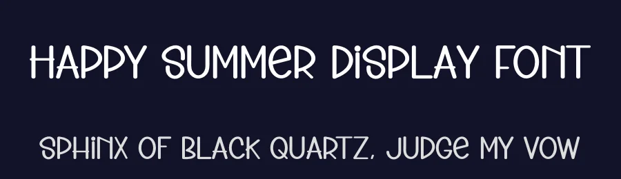 Happy Summer Display Font by creativeletter — Display Font — thumbnail 2