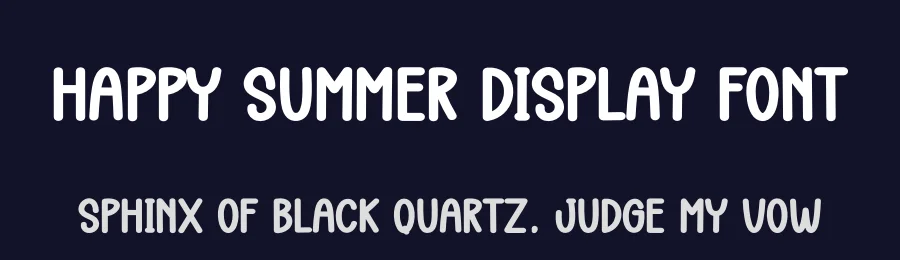 Happy Summer Display Font by creativeletter — Display Font — thumbnail 2