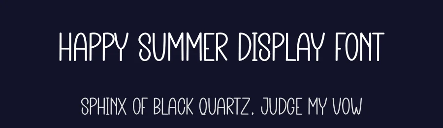 Happy Summer Display Font by creativeletter — Display Font — thumbnail 2