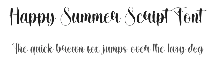 Happy Summer Script Font by creativeletter — Script Handwritten Font