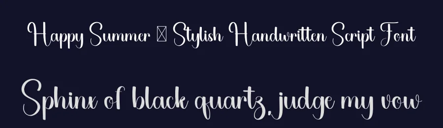 Happy Summer – Stylish Handwritten Script Font by freshtypeink — Script Handwritten Font — thumbnail 2