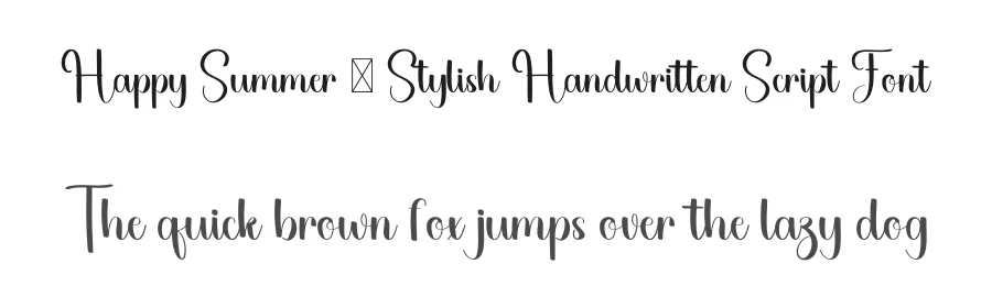Happy Summer – Stylish Handwritten Script Font by freshtypeink — Script Handwritten Font