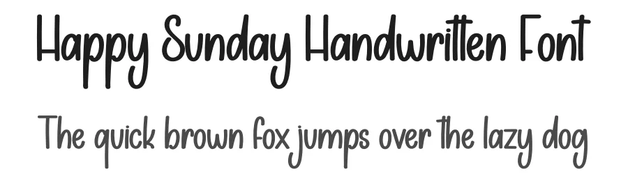Happy Sunday Handwritten Font by creativeletter — Display Font