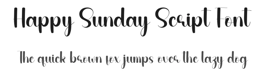 Happy Sunday Script Font by andikastudio — Script Handwritten Font