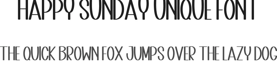 Happy Sunday Unique Font by inermediaSTUDIO — Display Font