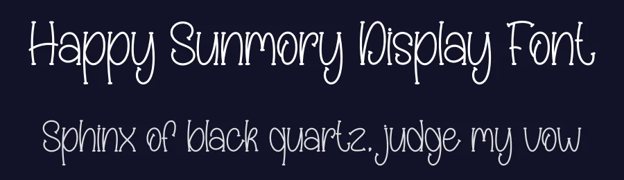 Happy Sunmory Display Font by creativeletter — Display Font — thumbnail 2