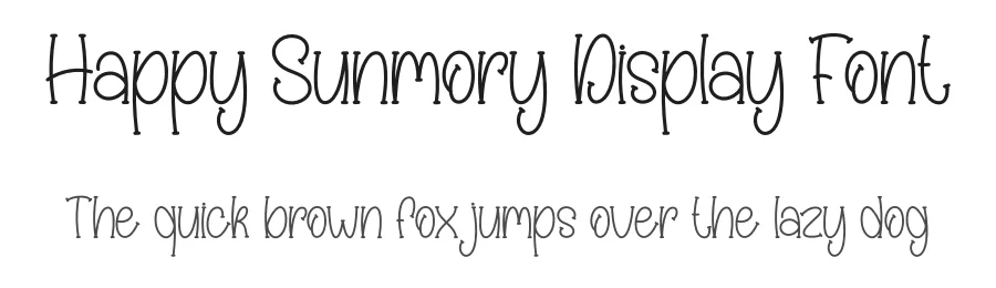 Happy Sunmory Display Font by creativeletter — Display Font