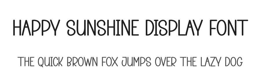 Happy Sunshine Display Font by creativeletter — Display Font