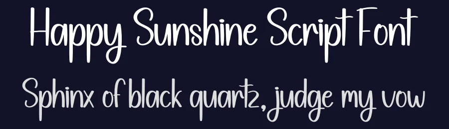 Happy Sunshine Script Font by creativeletter — Display Font — thumbnail 2