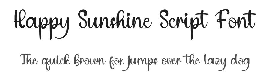 Happy Sunshine Script Font by inermediaSTUDIO — Script Handwritten Font