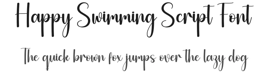 Happy Swimming Script Font by andikastudio — Script Handwritten Font
