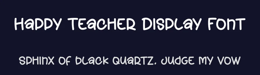 Happy Teacher Display Font by creativeletter — Display Font — thumbnail 2