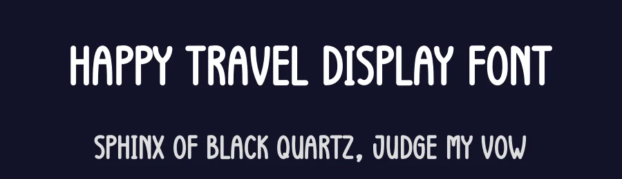 Happy Travel Display Font by andikastudio — Display Font — thumbnail 2