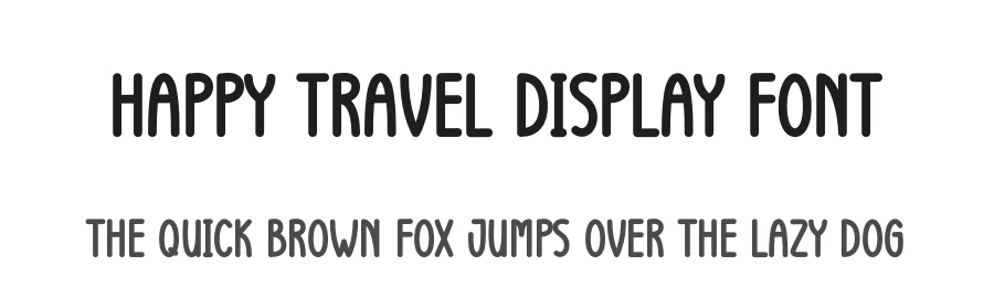 Happy Travel Display Font by andikastudio — Display Font
