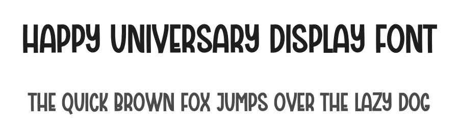 Happy Universary Display Font by creativeletter — Display Font
