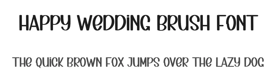 Happy Wedding Brush Font by inermediaSTUDIO — Display Font