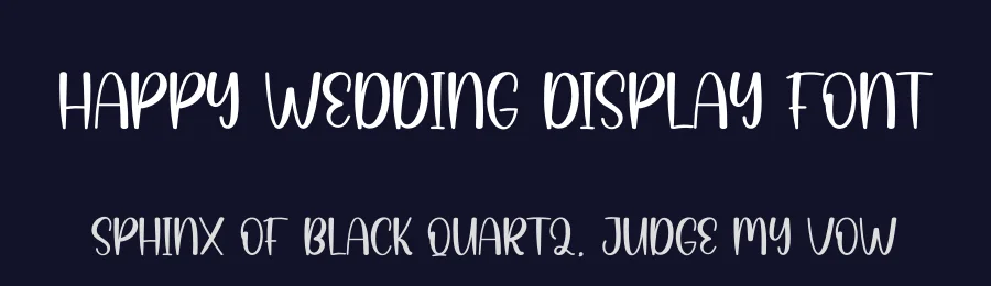 Happy Wedding Display Font by creativeletter — Display Font — thumbnail 2