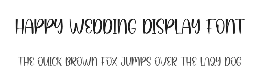 Happy Wedding Display Font by creativeletter — Display Font