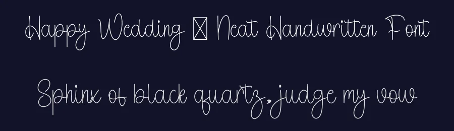 Happy Wedding – Neat Handwritten Font by freshtypeink — Script Handwritten Font — thumbnail 2