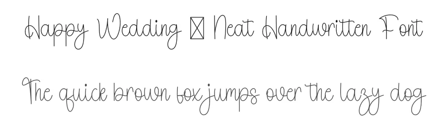 Happy Wedding – Neat Handwritten Font by freshtypeink — Script Handwritten Font