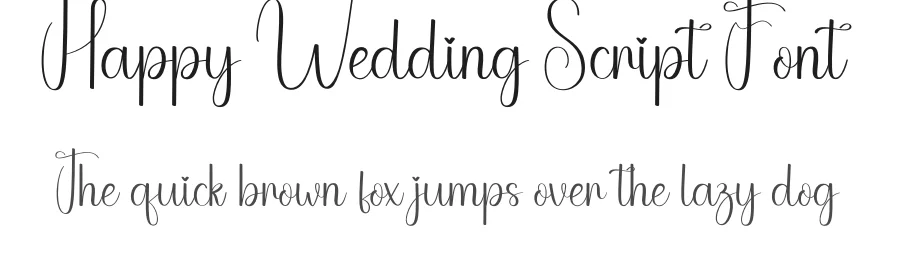 Happy Wedding Script Font by andikastudio — Script Handwritten Font