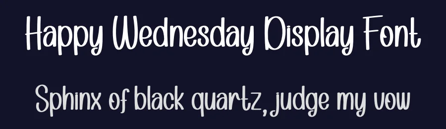 Happy Wednesday Display Font by creativeletter — Display Font — thumbnail 2