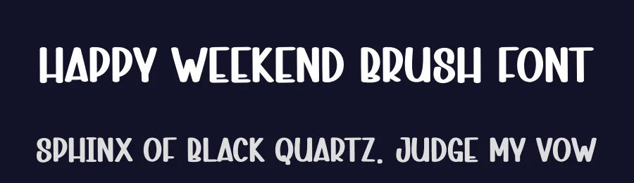 Happy Weekend Brush Font by andikastudio — Display Font — thumbnail 2