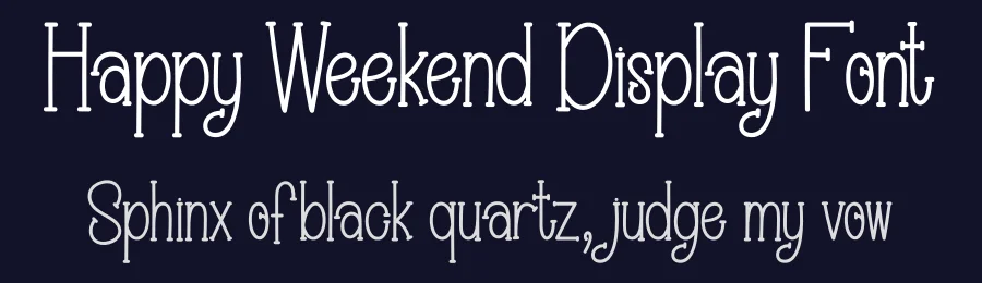 Happy Weekend Display Font by creativeletter — Display Font — thumbnail 2