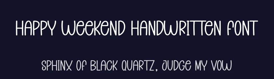 Happy Weekend Handwritten Font by creativeletter — Display Font — thumbnail 2
