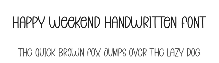Happy Weekend Handwritten Font by creativeletter — Display Font