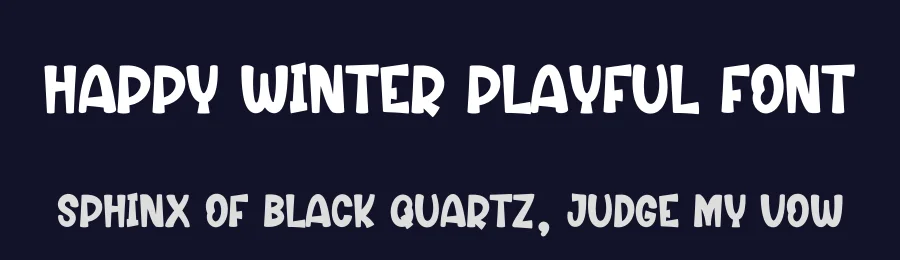 Happy Winter Playful Font by creativeletter — Display Font — thumbnail 2
