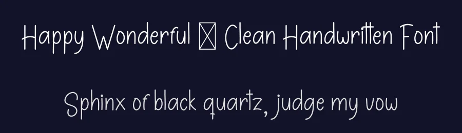 Happy Wonderful – Clean Handwritten Font by freshtypeink — Display Font — thumbnail 2