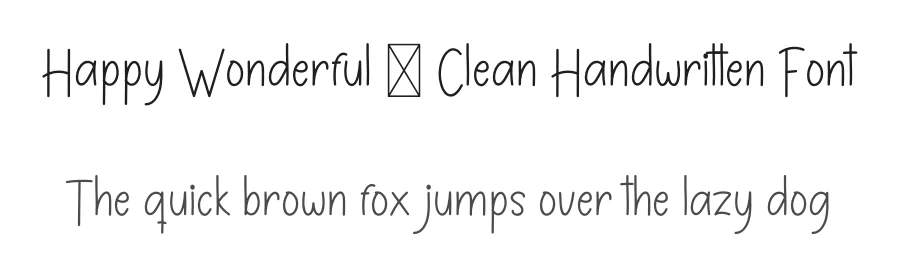 Happy Wonderful – Clean Handwritten Font by freshtypeink — Display Font