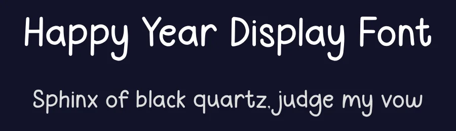 Happy Year Display Font by Craftedtype — Decorative Font — thumbnail 2