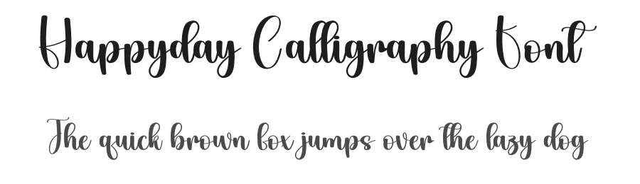 Happyday Calligraphy Font by creativeletter — Script Handwritten Font