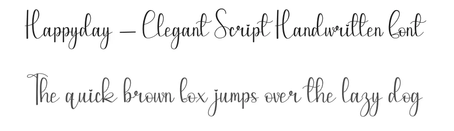Happyday – Elegant Script Handwritten Font by andikastudio — Script Handwritten Font