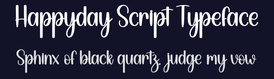 Happyday Script Typeface by creativeletter — Script Handwritten Font — thumbnail 2