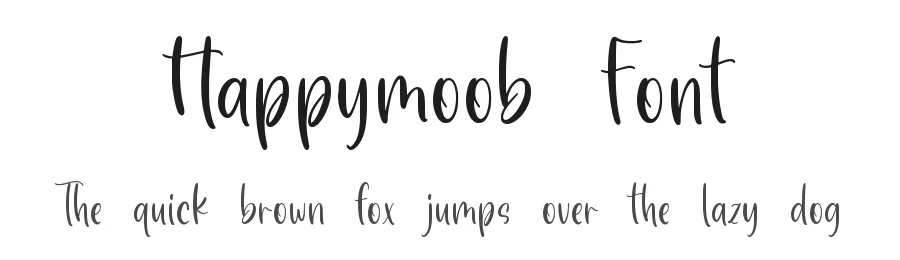 Happymoob Font by qwrtype — Script Handwritten Font