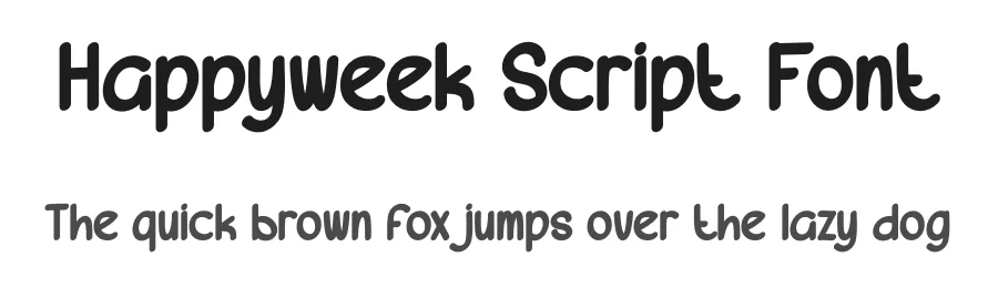 Happyweek Script Font by andikastudio — Display Font