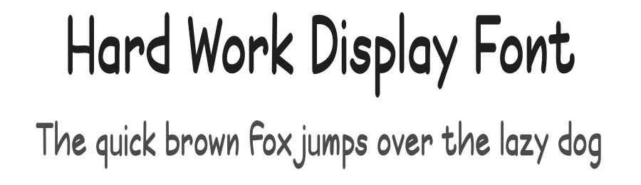 Hard Work Display Font by Farz Studio β Sans Serif Font