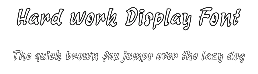 Hard work Display Font by andikastudio — Display Font