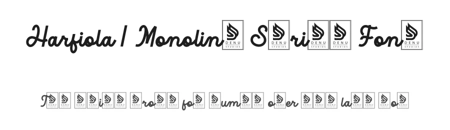 Harfiola | Monoline Script Font by Gracetypestudio — Script Handwritten Font