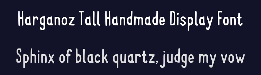 Harganoz Tall Handmade Display Font by Mei Suseno — Decorative Font — thumbnail 2