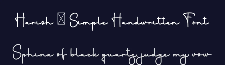 Harish – Simple Handwritten Font by freshtypeink — Script Handwritten Font — thumbnail 2
