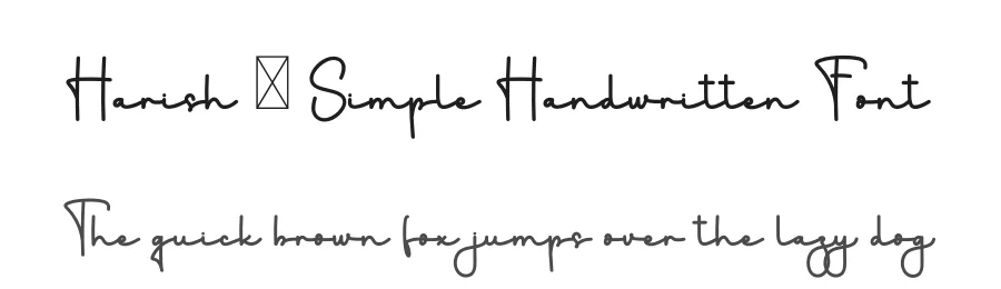Harish – Simple Handwritten Font by freshtypeink — Script Handwritten Font