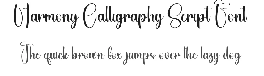 Harmony Calligraphy Script Font by creativeletter — Script Handwritten Font